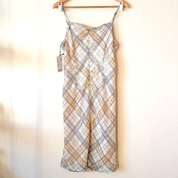 W by Worth sequin plaid tank designer dress NEW - Picture 2 of 8